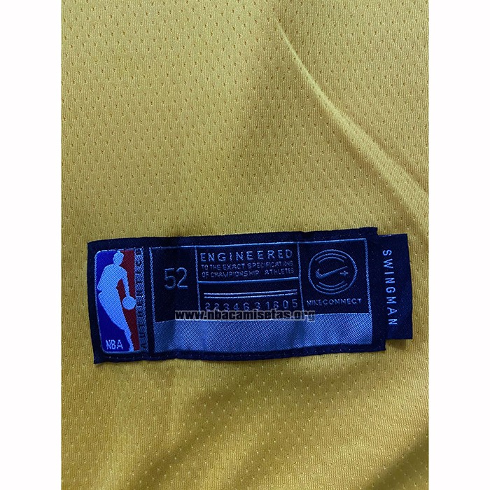 Camiseta Los Angeles Lakers Kobe Bryant NO 8 24 Amarillo
